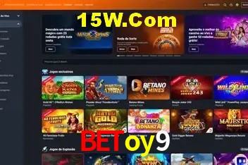 Interface moderna da plataforma Betoy9